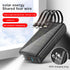 4 Usb Ports External Battery 30000mah Fast Charger 22.5w Top Solar Power Bank For Iphone 13 Samsung Built In Cable Plug