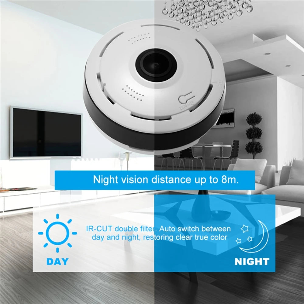 Wifi Panorama Camera 3MP/5MP 1080P Security Camera 360 Degree Panoramic Fisheye IP Camera Night Vision CCTV Surveillance Camera