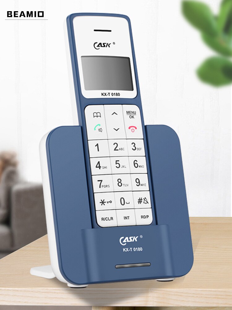 Beamio Multi-language Cordless Telephone With Call ID LCD Landline Phone Fixed Telephones For Desk Home Office Bedroom Black