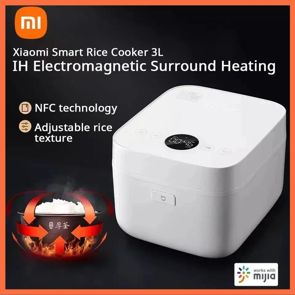 Xiaomi Mijia Smart Electric Rice Cooker IH 3L Heating Pressure Cooker Multicooker Kitchen APP Home Rice Cooker For 3~5 People