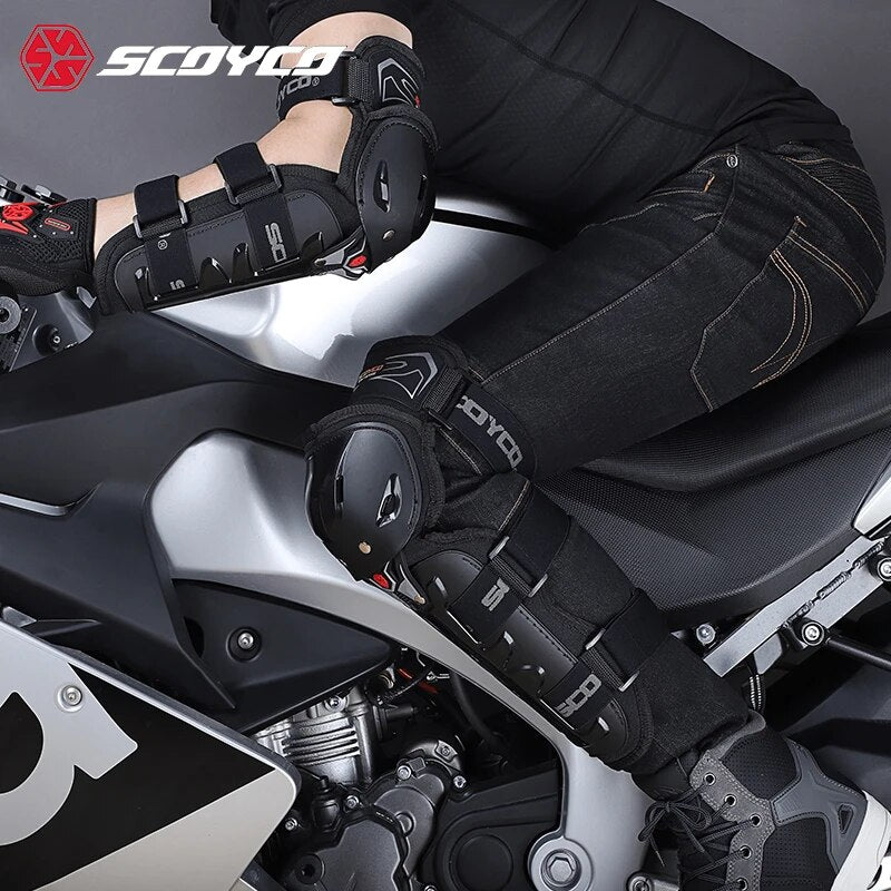 Scoyco Knee Elbow Protectors K11H11-2 4-piece Motorcycle Professional Protector Anti Drop Collision Riding Protector Knee Elbow