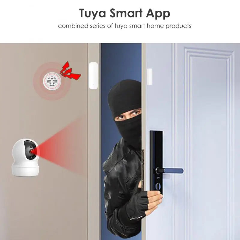 Tuya WiFi Smart Door Sensor Door Open Closed Detectors Smart Home Security Protection Alarm System Smart Life APP Control