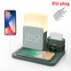 Wireless Charger 3 In 1 Fast Charging Station Digital Alarm Clock Night Light Compatible for IPhone 13 Iwatch/AirPods iPhone 14