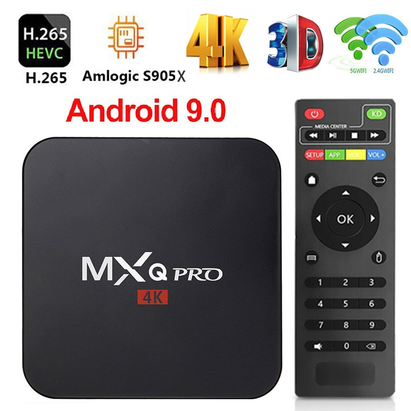 Dosyu MXQ Pro 4K HD Smart TV Box Android 9.0 S905X 2.4G/5G Wifi 3D Video Media Player Home Theater TV Box MXQpro Set Top Box