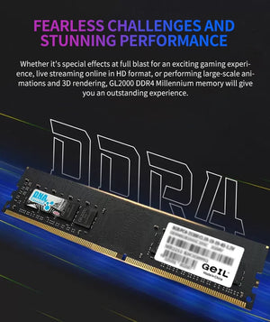 GeIL Memory Ram Desktop GL2000 DDR4 3200MHZ Memoria CL18 8GB 16GB 1.35V With Cooling Heatsink PC only for Intel Computer