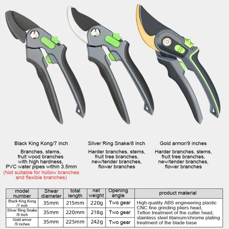 Pruner Cut Plant Trim Horticulture Secateur Shrub Garden Scissor Tool Branch Shear Orchard Pruning Shears