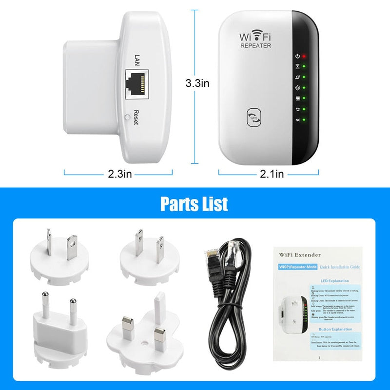 Wireless Wifi Repeater Wifi Range Extender Router Wi-Fi Signal Amplifier 300Mbps Wi Fi Booster 2.4G WiFi Ultraboost Access Point