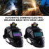 Large View Automatic Dimming Electric Welding Mask With Head Lamp Solar Power Welding Mask For Arc Weld Grind Cut