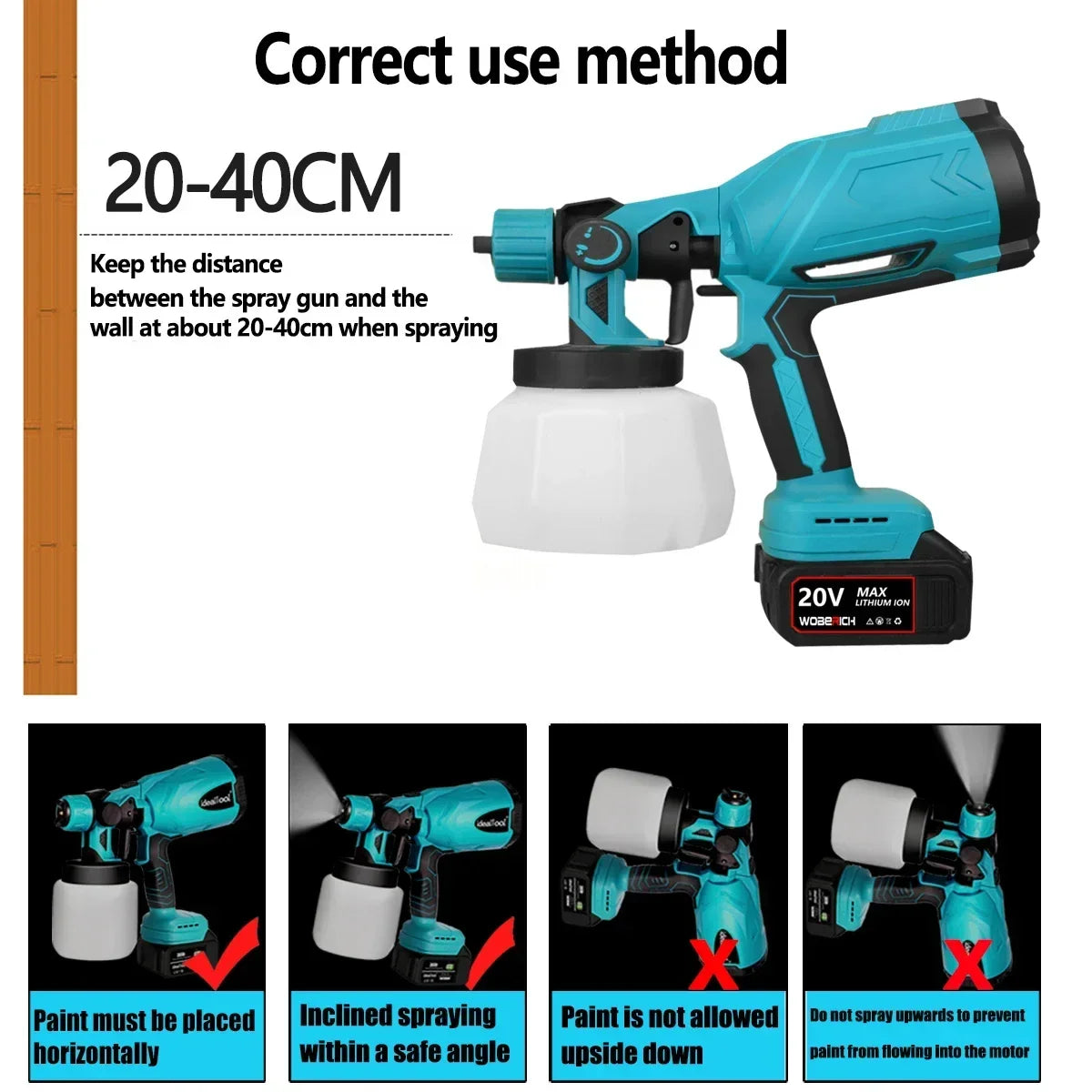 Electric Spray Gun Cordless Paint Sprayer 1000ML Auto Furniture Steel Coating Airbrush Compatible For Makita 18V Battery