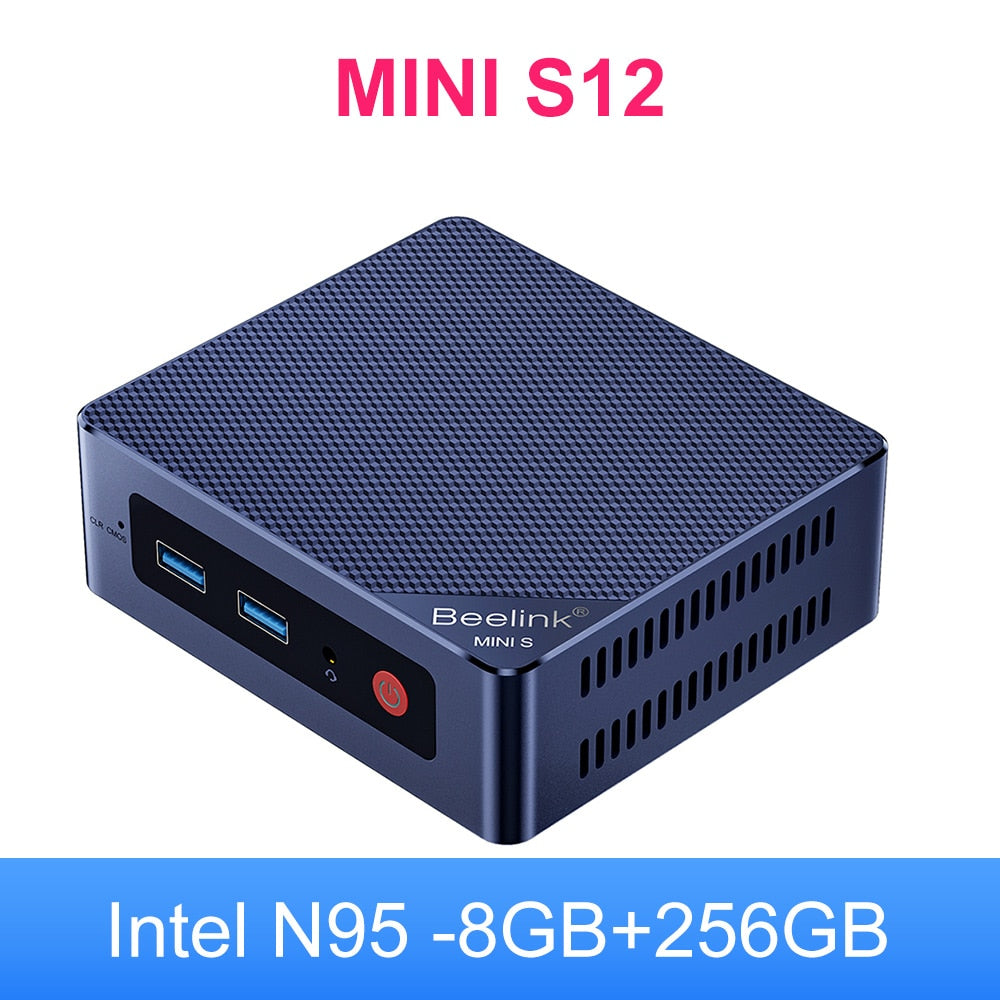 Beelink Mini S12 Win 11 Intel 12th Gen N95 Mini PC DDR4 8GB 256GB SSD Desktop Gaming Computer Mini S12 Pro Intel N100 NVME