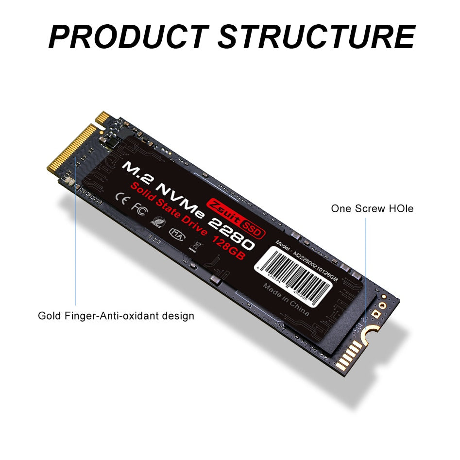 Z-suite Ssd Nvme M.2 512gb Large-capacity Notebook Hard Drive Hard Disk Laptop Built-in Hard Disk Fast Read Write M2 Ssd Drive