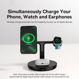 Baseus  3 in 1 20W Magnetic Wireless Charger Stand For iPhone 14 13 Pro Airpods Apple Watch Phone Fast Charging Station Holder