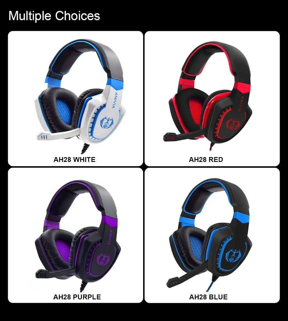 Gaming Headphone Noise Isolating Overear Headset with Mic.Volume Control Bass Surround Video Game for PC PS4 PS5 XBOX