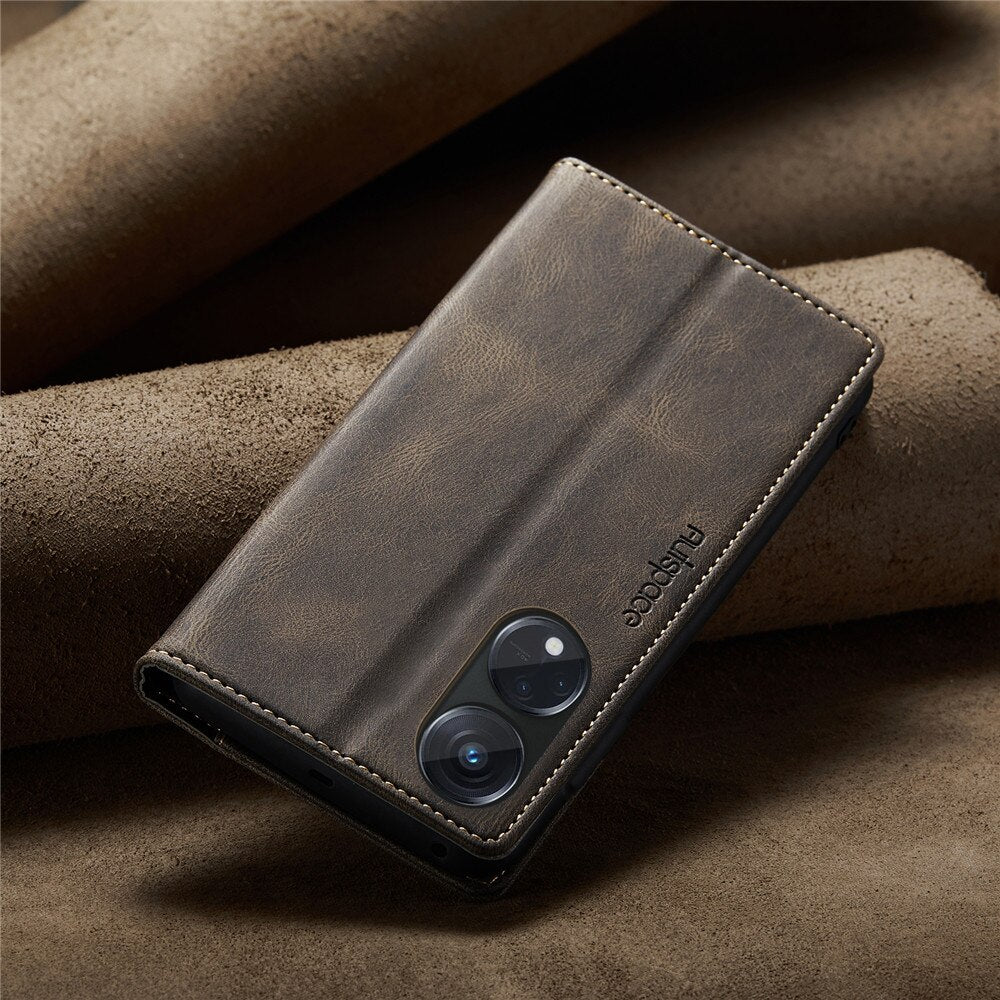 OPPO Reno8T 5G Case Leather Magnetic Card Bags Cover For OPPO Reno 8T 4G Case Luxury Wallet Stand with Holder Reno8T Phone Case