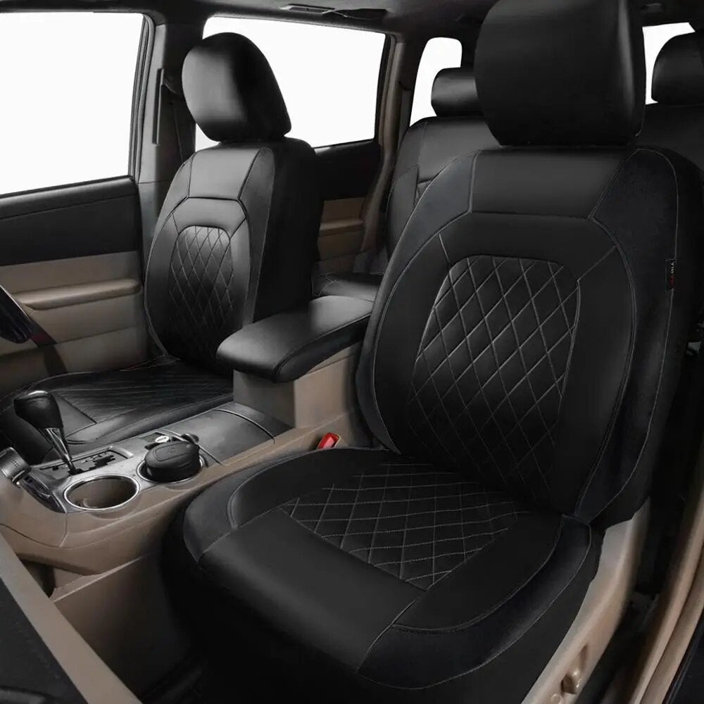 PU Leather Car Seat Cover Set Universal Fit For Most Cars Auto Chair Protector Pad Comfort Car Seat Cushion Mat Automotive Goods