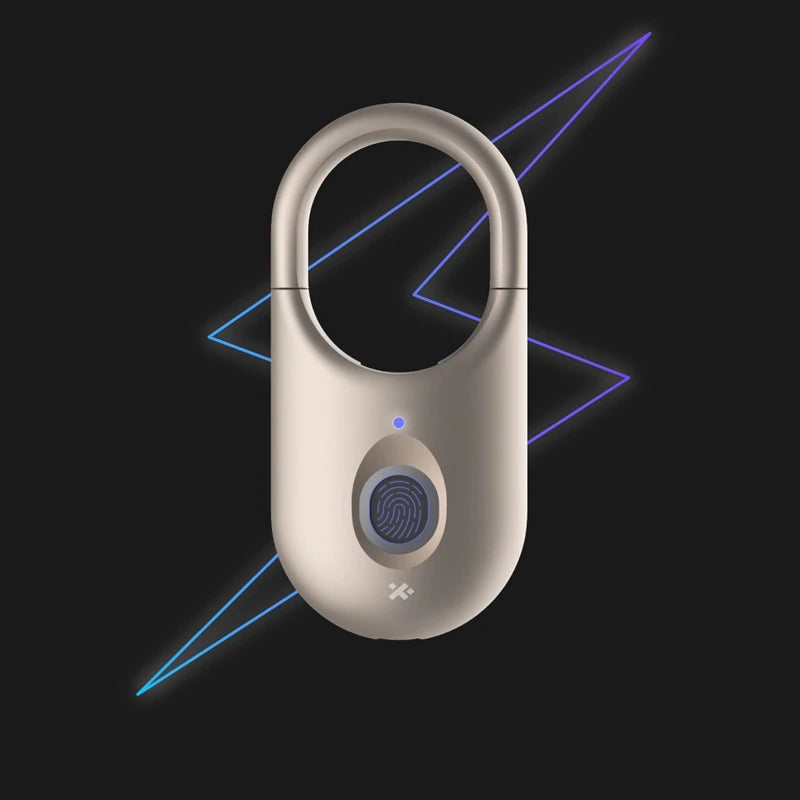 Fingerprint Padlock Mini Smart Biometric Security Alarm Home Anti-theft Dormitory GYM Luggage Case Digital Electronic Door Lock