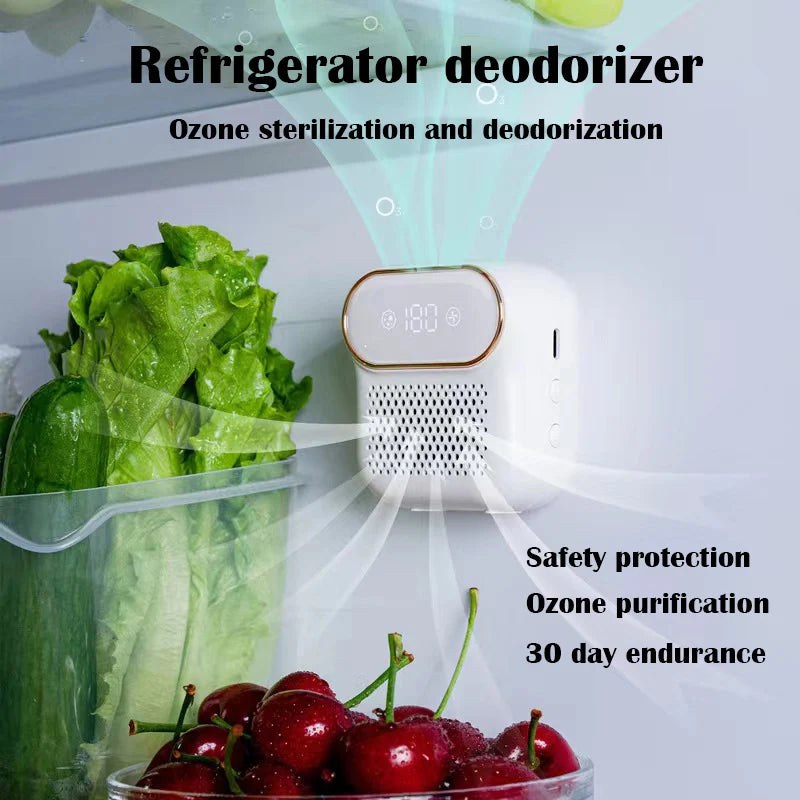 Refrigerator Sterilization and Deodorizer Ozone Purification Food Preservation Magnetic Suction Ozone Generator Air Purifier