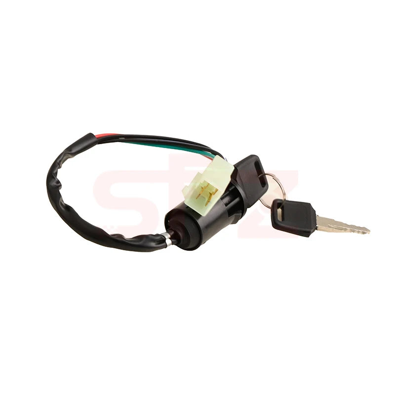 Motorcycle Electric Door Lock 4 Male Plug Ignition Key Switch For 50cc 110cc 125cc 150cc 250cc ATV QUAD Dirt Bike Accessories