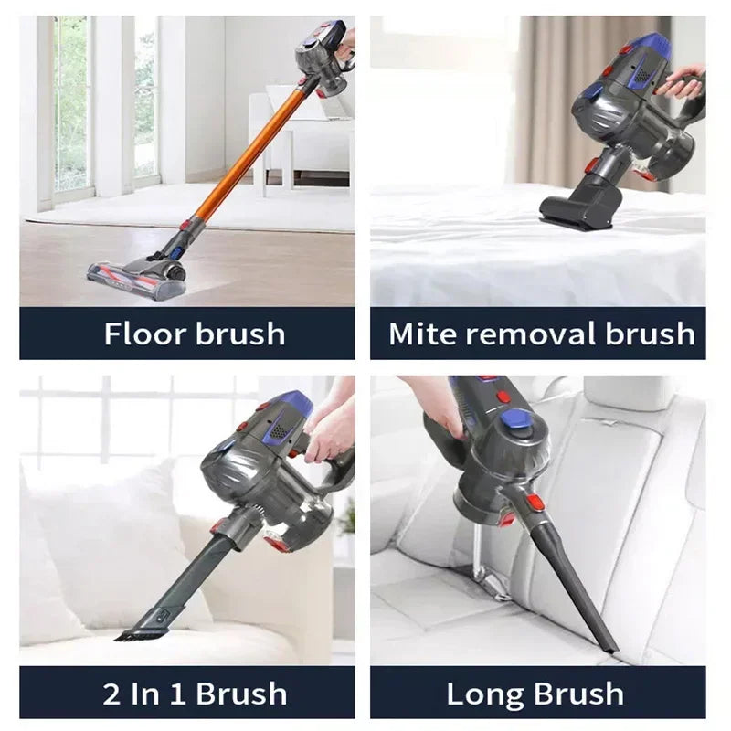 Wireless Handheld Vacuum Cleaner 10kPa 150W Powerful Dual Motor LED Electric Sweeper Cordless Home Car Remove Mites Dust Cleaner