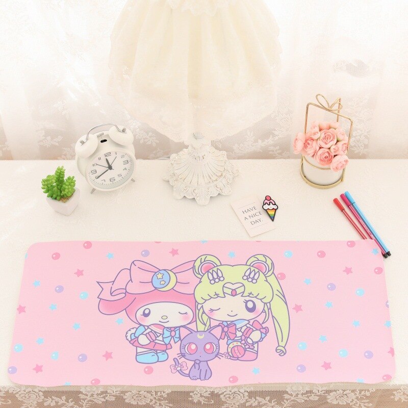 Cartoon Japanese Cute Anime Mouse Pad Waterproof Desktop Oil-proof Non-slip Desk Mat Kawaii Gaming Pads Students Writing Pad