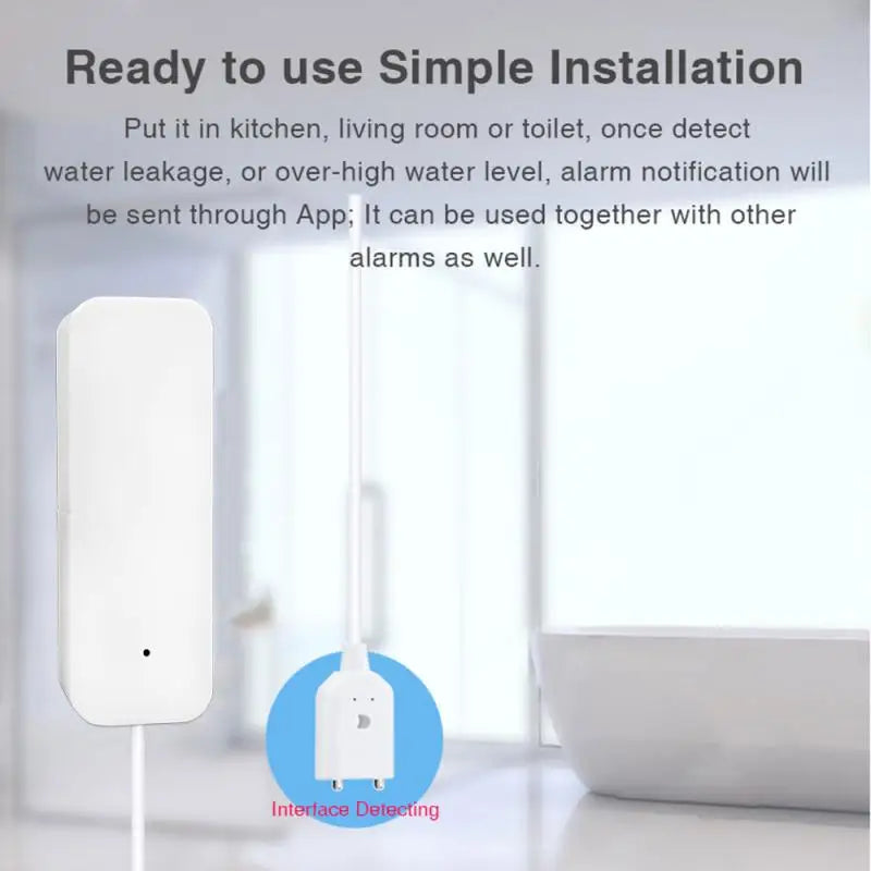 1~7PCS Tuya WiFi / Water Leakage Alarms Sensor Smart Home Security Protection Water Leak Detector Flood Overflow Alarm