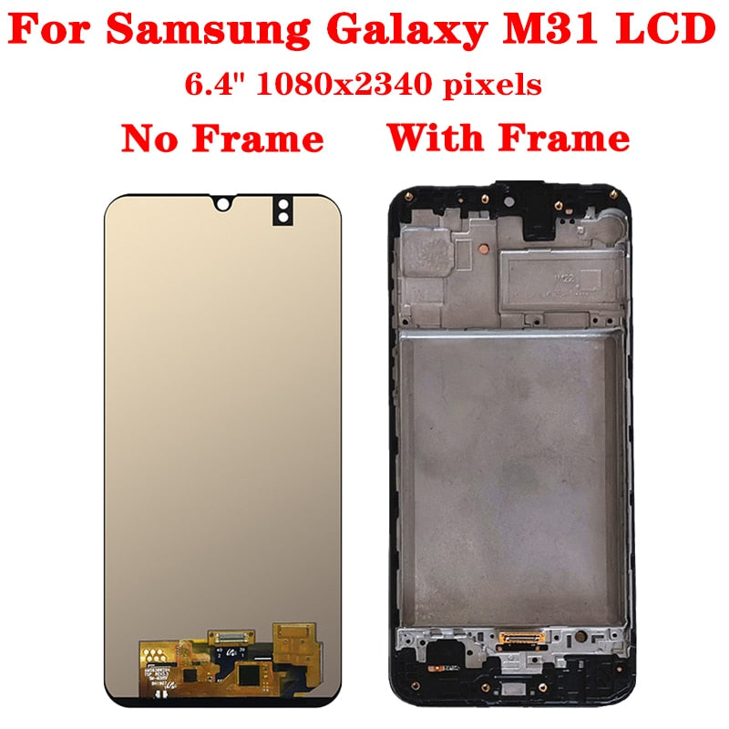 6.4'' AMOLED For Samsung Galaxy M31 LCD M315 Display Touch Screen Digitizer Assembly For Samsung M315 M315F M315F/DS LCD Display