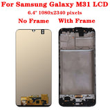 6.4'' AMOLED For Samsung Galaxy M31 LCD M315 Display Touch Screen Digitizer Assembly For Samsung M315 M315F M315F/DS LCD Display