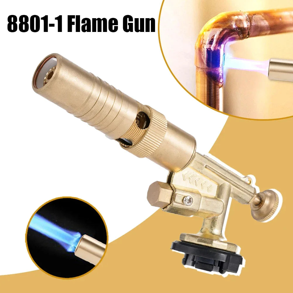 Welding Torch Gas Burner Flame Gun Blower Pure Copper Gas Torch Brazing Cooking Barbecue Auto Ignition Gun Kitchen Baking Tool