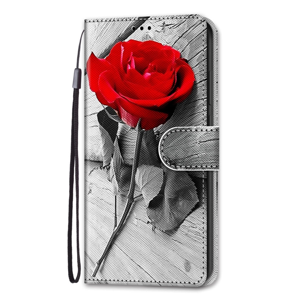 For Xiaomi Redmi A1 Plus Case Fashion Painted Leather Flip Case on for Xiaomi Redmi A 1 Plus Phone Cover RedmiA1 Plus A1+ Fundas