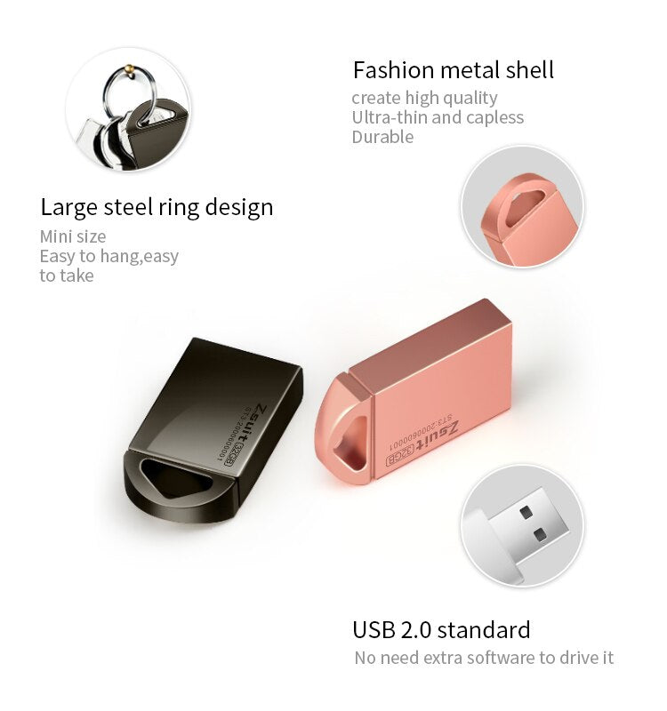 Free Logo USB Flash Drive 4GB Pen Drive 8GB Metal USB High Speed 128GB  Memory Stick Waterproof Pendrive Wholesale Flash U Disk