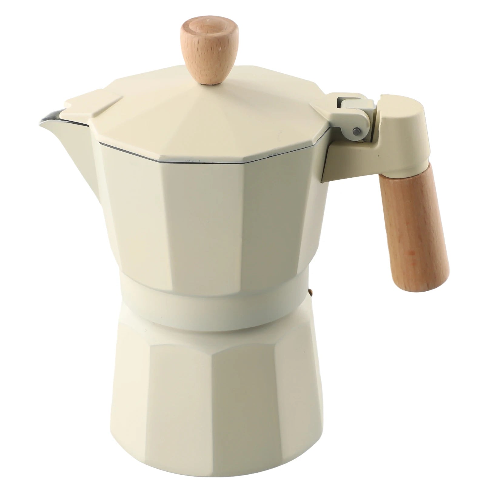 Moka Pot Stovetop Espresso Maker 3/6 Cup Coffee Maker With Solid Wood Handle Classic Italian Style Manual Coffee Machine Makers