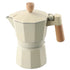 Moka Pot Stovetop Espresso Maker 3/6 Cup Coffee Maker With Solid Wood Handle Classic Italian Style Manual Coffee Machine Makers