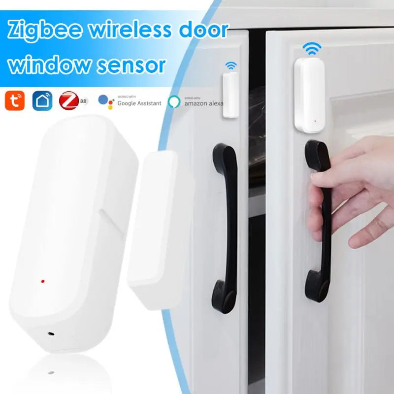 Tuya/ZigBee WiFi Smart Door Sensor Smart Home Door Open/Closed Detectors Window Sensor Support Google Home Alexa Smartlife