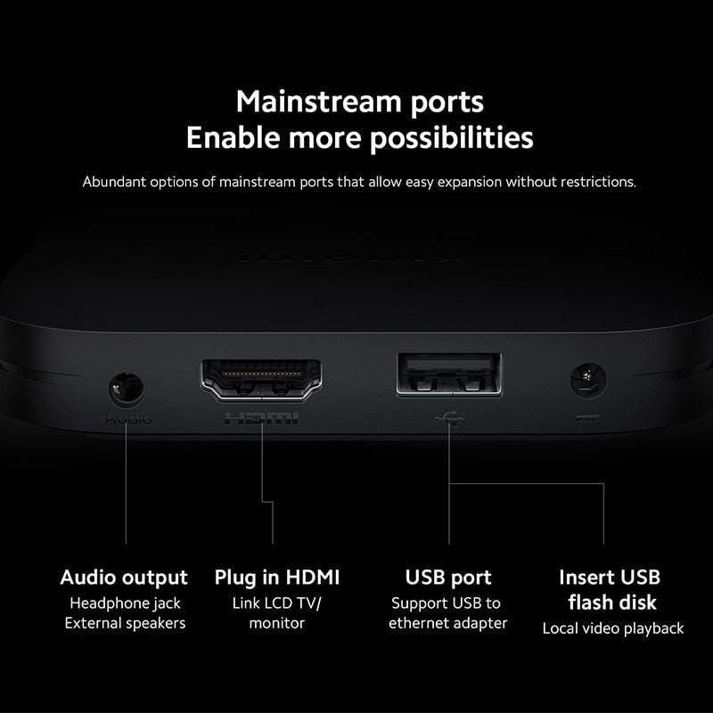 Global Version Xiaomi Mi TV Box 2nd Gen/TV stick 4K Ultra HD Google TV 2GB 8GB Dolby Vision HDR10+ Google Assistant Smart Mi Box