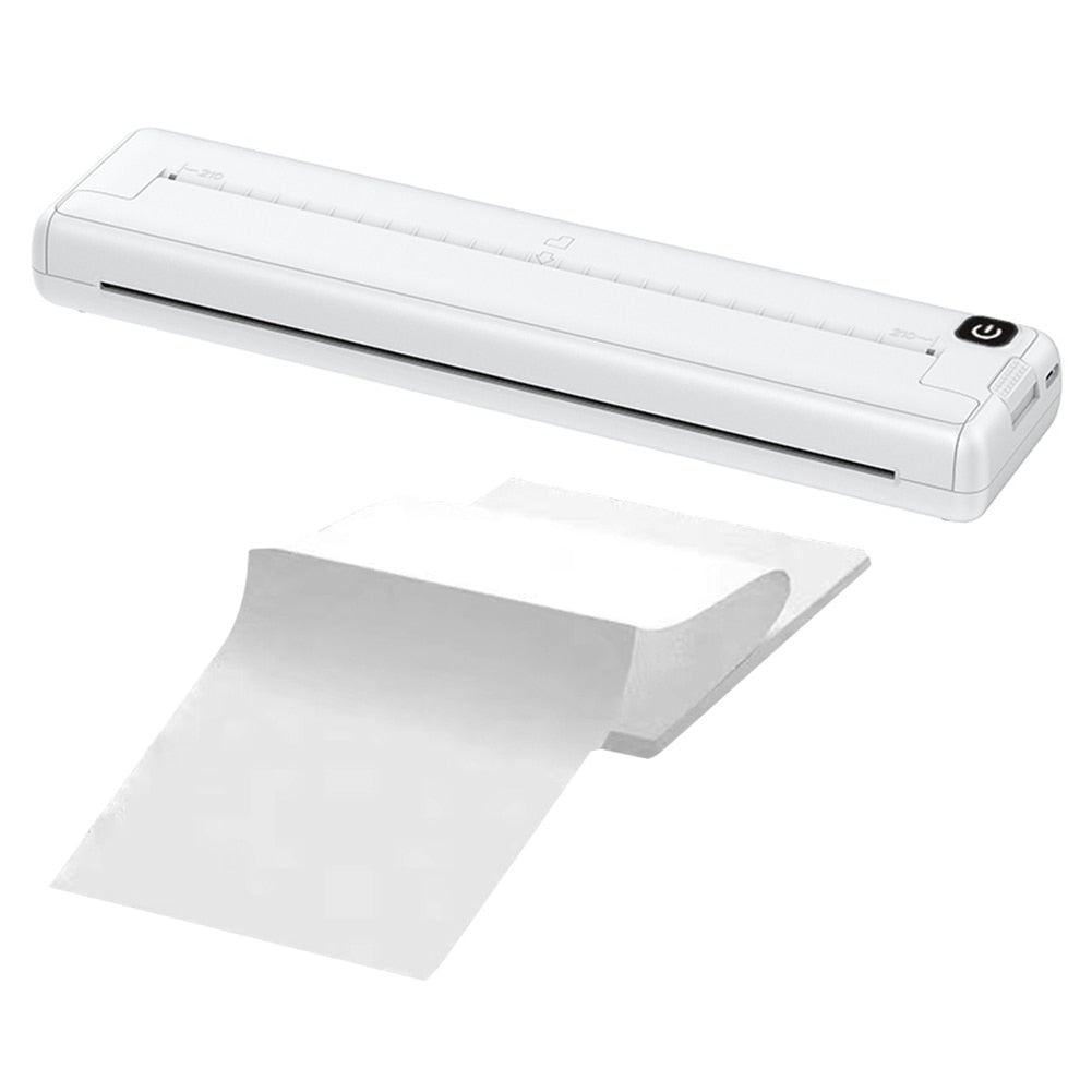 Wireless A4 Thermal Printer Bluetooth-compatible Pocket Photo Document Printer Easy To Use Printing Paper Replacement