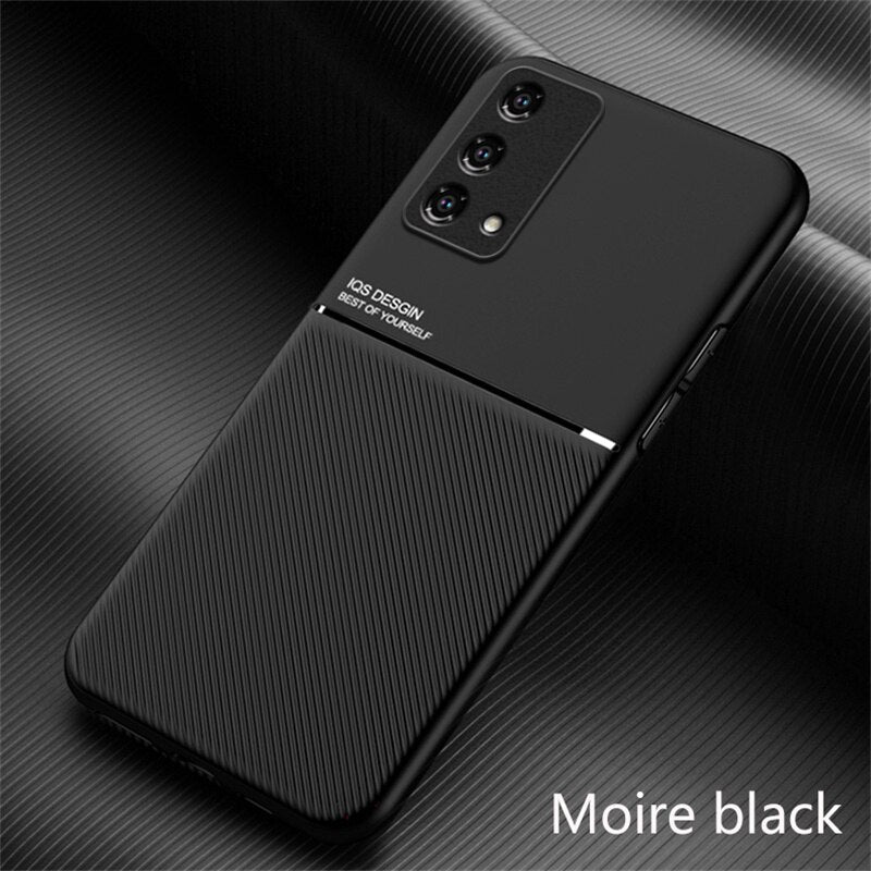 For OPPO A74 4G Case Magnetic Car Holder Silicone Back Cover for OPPO A74 CHP2219 OPPOA74 A 74 4G Matte Leather Phone Cases