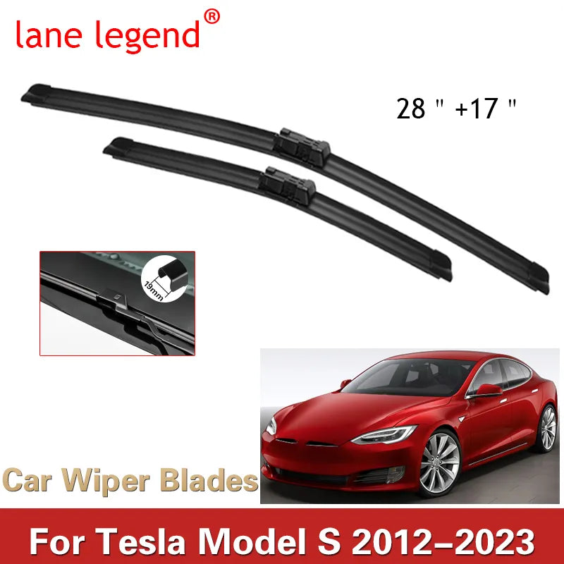 Lane Legend Wiper LHD Front Wiper Blades For Tesla Model S 2012 - 2023 Windshield Windscreen Front Window 28''+17''