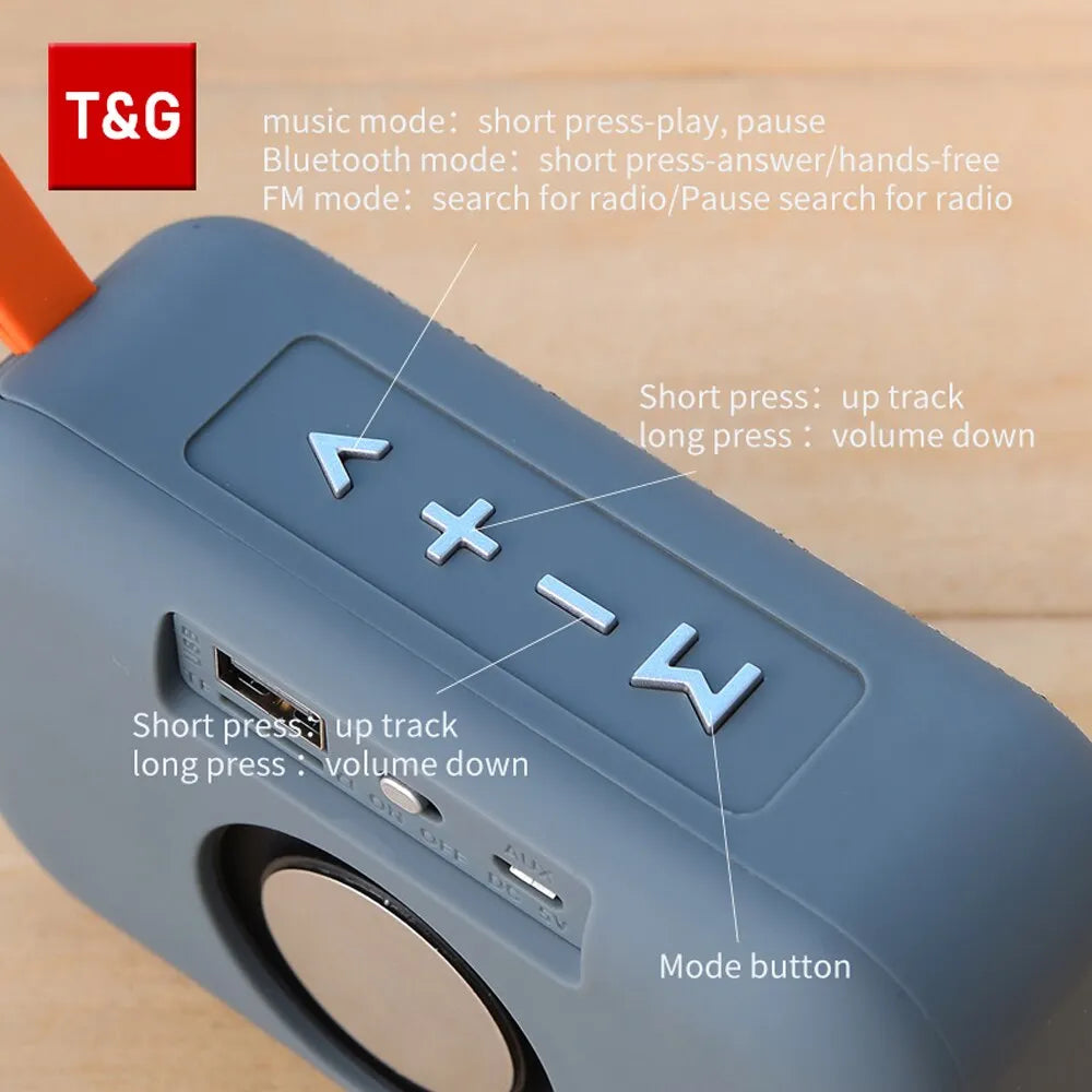 Speaker TG506 Portable Mini Wireless Soundbar Bluetooth 5.0 Outdoor Indoor HIFI Loudspeaker Support TF Card FM Radio Waterproof