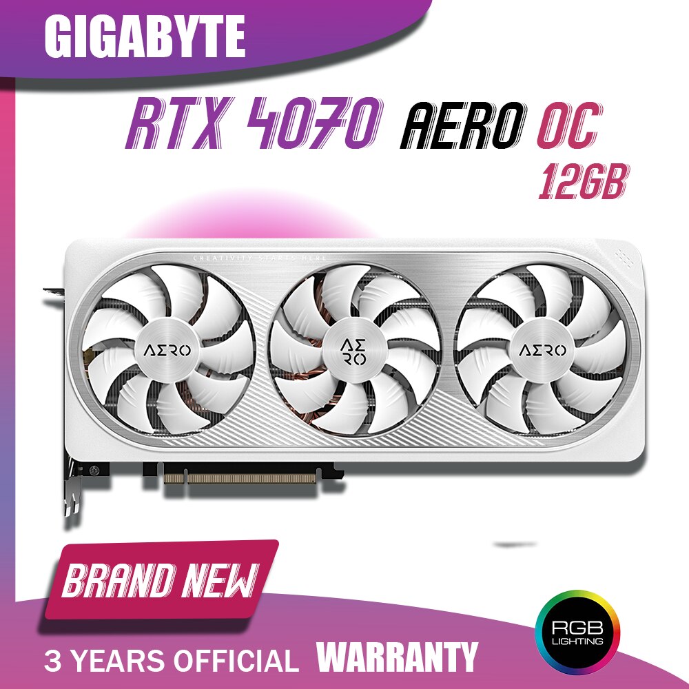 GIGABYTE RTX 4070 GAMING OC 12G Video Cards GIGABYTE NVIDIA RTX 4070 Series GDDR6X Memory 12GB Graphics Card GPU 192bit PCIE4.0