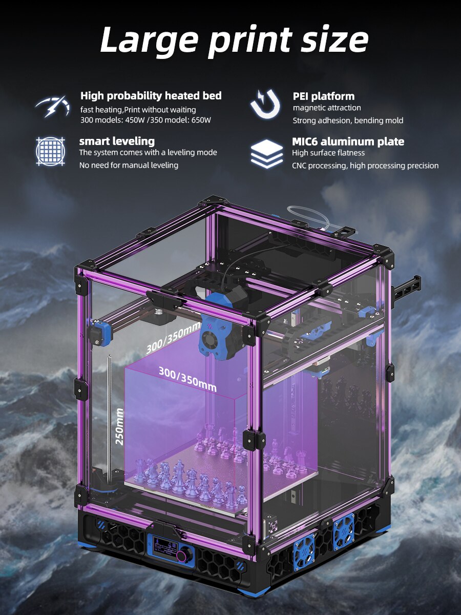 Voron Trident DIY CoreXY 3D Printer High-speed Desktop PI Upgraded Stealthburner High Precision R1 3D Printer Full Kits