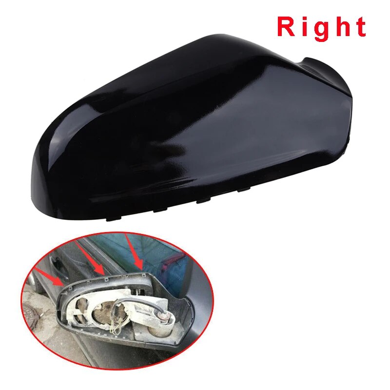 Rhyming Black Rearview Mirror Cap Wing Side Mirrors Cover Housing For Vauxhall Opel Astra H 2004-2009 6428200 6428199