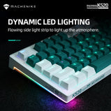 Machenike K520 Mechanical Keyboard Wired Connection Red Switch Hot Swappable 108 Keys LED Backlit RGB Sidelit Gaming Keyboard
