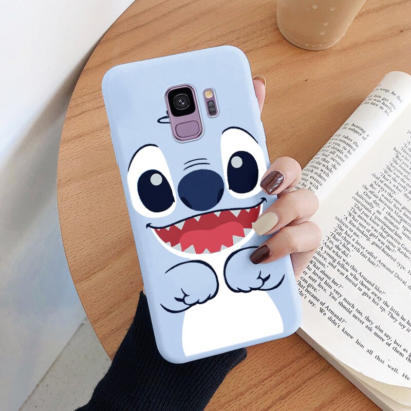 For Samsung Galaxy S9 S 9 Plus Camera Protect Soft Cover Silicone Cute Cartoon Lilo Stitch Phone Case Funda For Samsung S9+ Capa