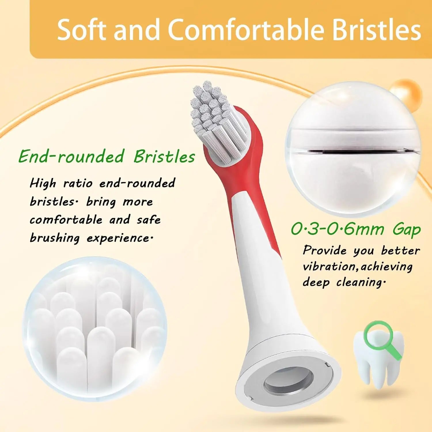 4/8/12/16/20PCS Kids Replacement Toothbrush Heads Compatible with Electric Toothbrush 6032/94 HX6321 HX6340 HX6042 HX6320 HX633