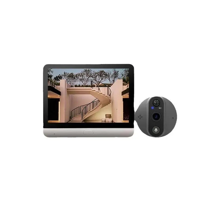 Smart Tuya 1080P WiFi Door Bell Eye Peephole Camera 5000mAh Audio 4.3' PIR FHD Infrared Alexa Google Announcement Digital Viewer