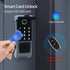 Waterproof TTLOCK Smart Fingerprint Lock Keyless Entry  Door Motor Rim Lock Bluetooth Connection by Gateway Work with Alexa Echo
