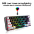 1Set Wired Gaming Keyboard and Mouse Combo 61 Key Rainbow Backlit Keyboard with Multimedia Keys for Windows PC Gamers