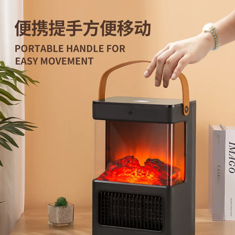 Simulation Flame heater PTC Electric heater Warm Portable home bathroom hot fan Electric fireplace in winter