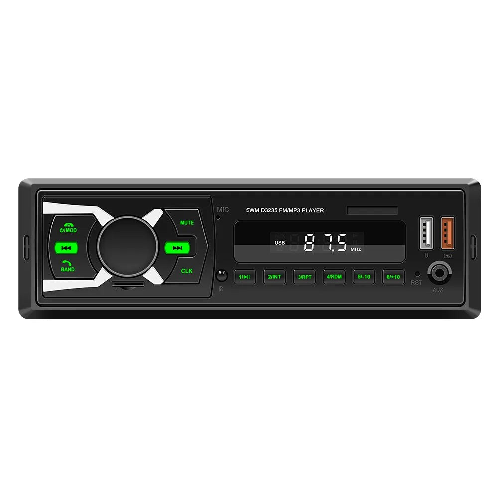 D3235 Car Radio Stereo Player Digital Bluetooth Car MP3 Player FM Radio Stereo Audio Music USB/SD with In Dash AUX Input
