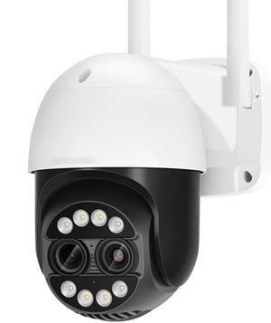 8MP Dual Lens 2.8mm -12mm 8X Zoom 4K Dual Lens PTZ WiFi IP Camera Outdoor AI Human Tracking CCTV Audio Home Security Camera